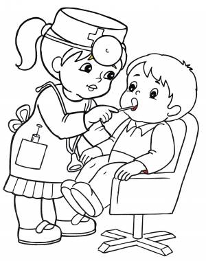 Раскраска Врач