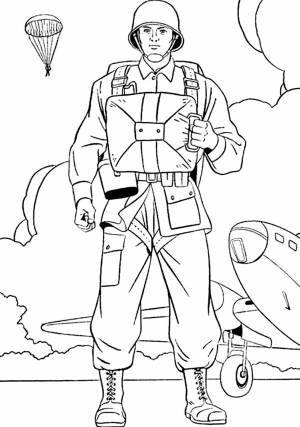 Раскраска военные профессии для детей