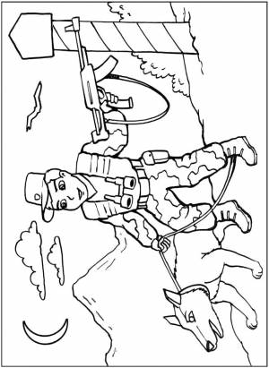 Раскраски про, Раскраска Солдат Профессии