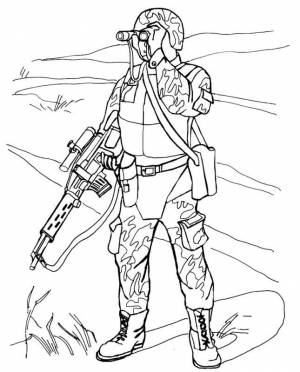 Раскраска военнослужащий