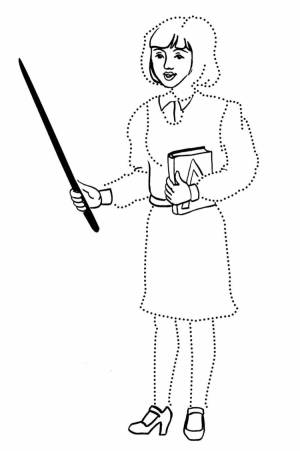 Раскраска профессия учитель