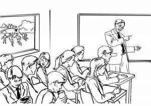 Pаскраска Учитель