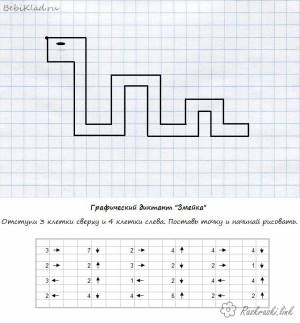 Графический диктант Раскраски