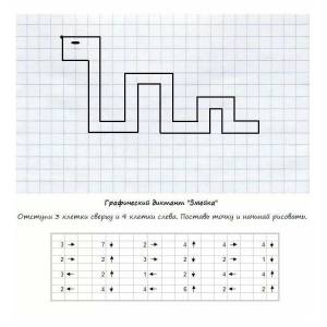 Графический диктант Змея