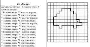 Графический диктант по клеточкам для дошкольников и первоклассников 6-7 лет