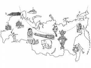 Раскраска Карта мира