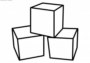 Раскраска Кубики