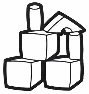 Раскраска Игрушечные кубики