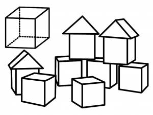 Раскраски кубики, Раскраска Кубики
