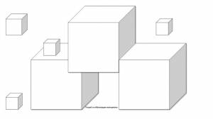 Раскраска для ребенка кубики