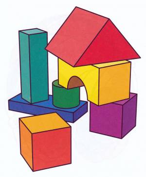 Раскраска Конструктор кубики