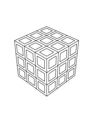 Раскраски Кубик Рубика