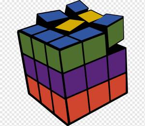 Книжка-раскраска Рисование кубика Рубика Трехмерное пространство, красные градиентные кубики 3d графика фон дизайн, png