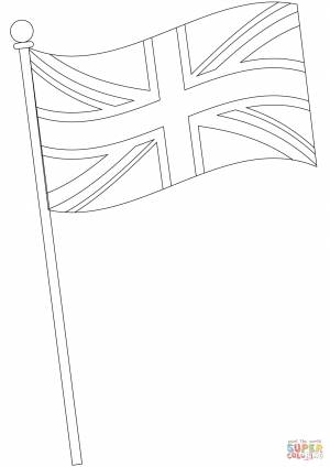 Раскраска Флаг Великобритании