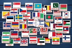 Флаги стран развивающие карточки для детей  шаблоны