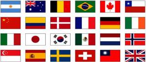 Раскраска Флаги стран мира