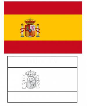 Раскраска флаг Испании