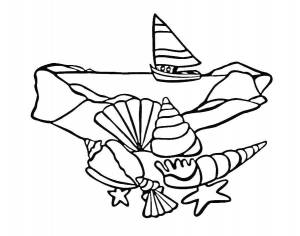 Раскраски Раскраска Ракушки ракушка детские