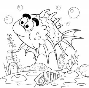 Раскраски Ракушка