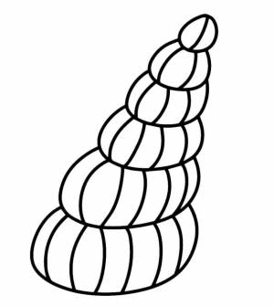 Раскраска Ракушка в форме пирамиды