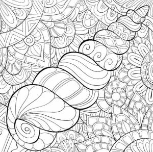 Раскраска Антистресс ракушка