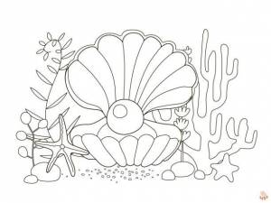 Раскраски жемчужные тарелки для печати и