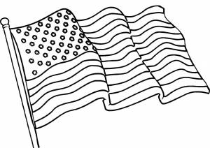 Раскраска Американский флаг