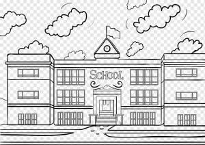 Дошкольная раскраска Escuela Classroom, здание школы, ребенок, текст, прямоугольник png