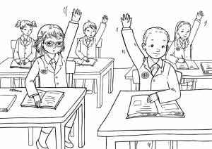 Раскраски для детей на тему школа 22 штуки