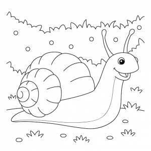 Раскраска улитка для детей