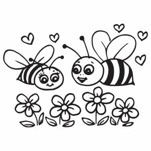 Картинка пчела раскраска