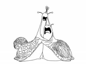 Раскраски Раскраска Испуганные улитки