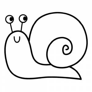 Раскраска Улитка для малышей