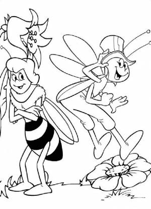 Раскраска пчёлка Майя