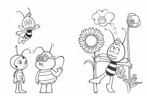 Раскраска пчёлка Майя