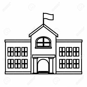 Раскраска школа здание