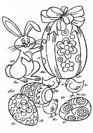 Раскраски Раскраска Рисунок пасхального яйца Пасха, Раскраска Пасхальный кролик картинки раскраск Пасха