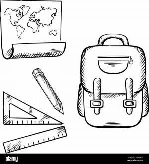 Раскраски школьные принадлежности