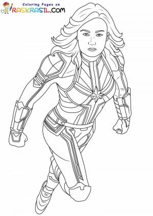 Раскраски Капитан марвел