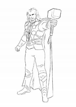Тор супергерой раскраска