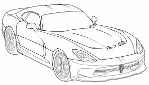 Раскраска Dodge Viper SRT