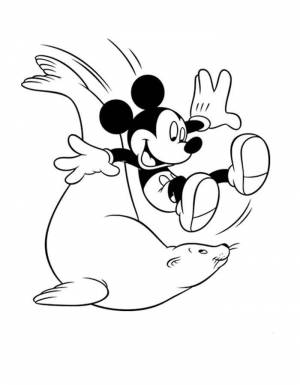 Раскраска Микки Маус