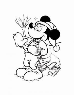 Раскраска Микки Маус