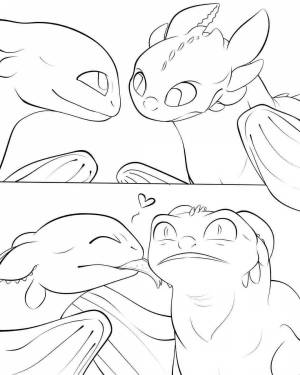 Раскраски Дневная фурия ночная фурия