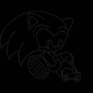 Раскраска Соник малыш