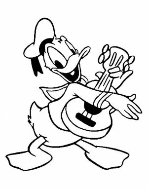 Раскраска Дональд Дак