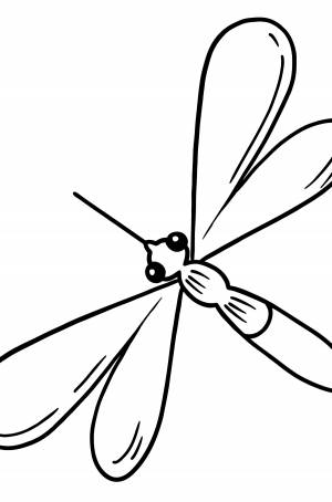 Раскраска Комар для малышей