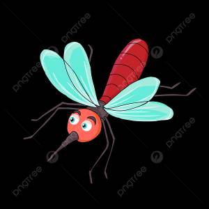 Мультяшный стиль оранжево коричневый кожа красный хвост летающий комар клипарт PNG , комар, клипарт, мультфильм PNG картинки и пнг PSD рисунок для й загрузки