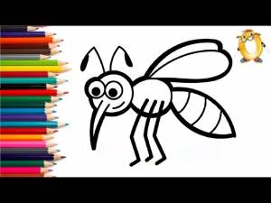 Раскраска для детей КОМАР