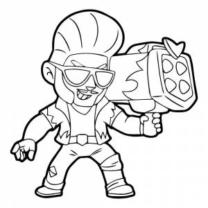 Раскраска Хот род Брок Браво Старс